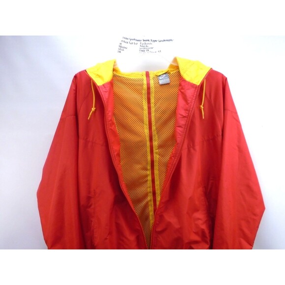 RARE 2008 Nike Mens Size M Split Windrunner Windbreaker Jacket Red Mesh Yellow - Picture 3 of 13